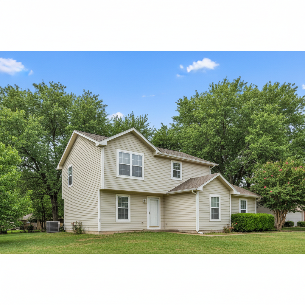 Completed siding cleaning work at a residential property in Guymon, OK