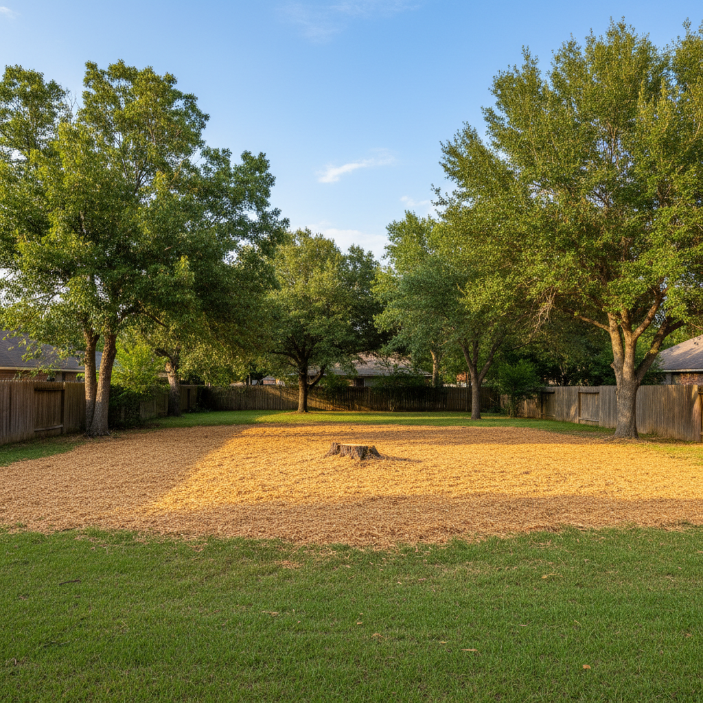 Completed tree removal work at a residential property in Hondo, TX