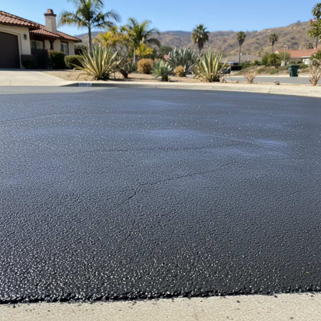 Completed slurry coating work at a residential property in Los Angeles, CA