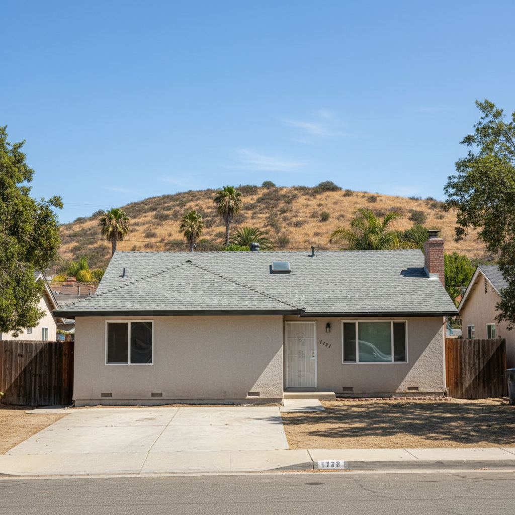 Completed roof installation work at a residential property in Irwindale, CA