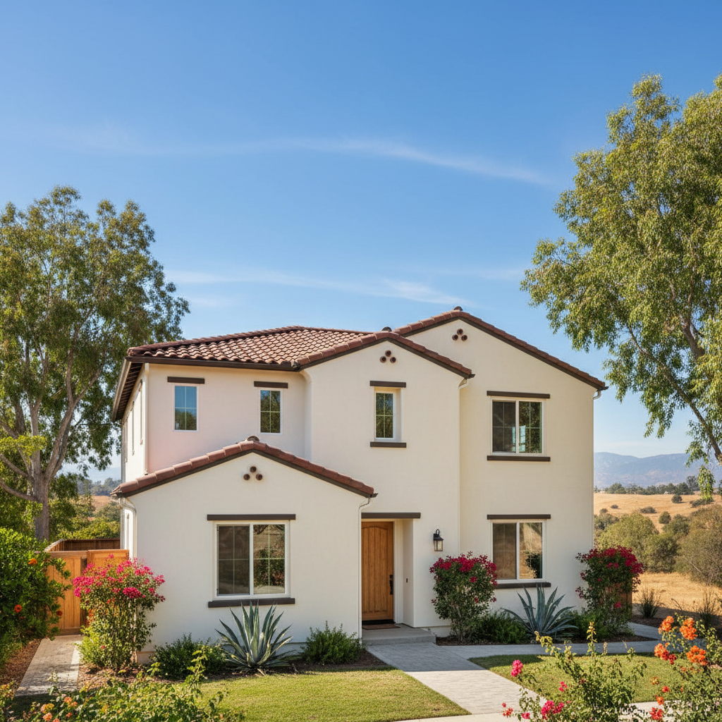 Completed commercial stucco work at a residential property in Fontana, CA