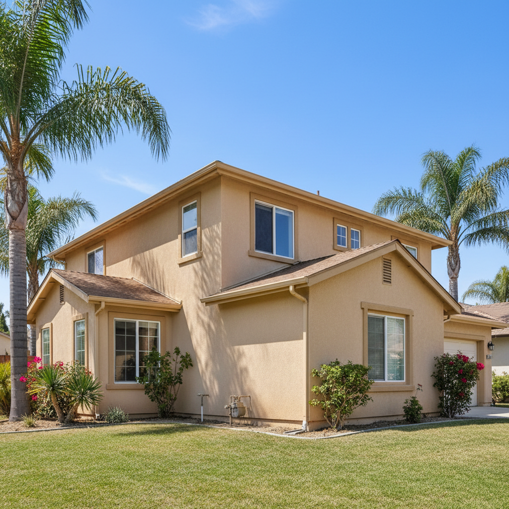 Completed eifs installation work at a residential property in Garden Grove, CA