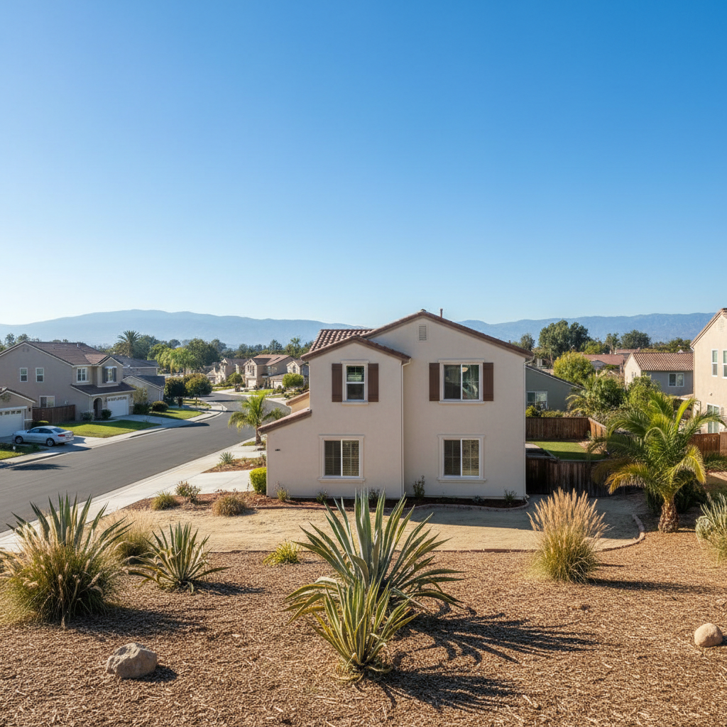 Completed stucco removal work at a residential property in Ontario, CA