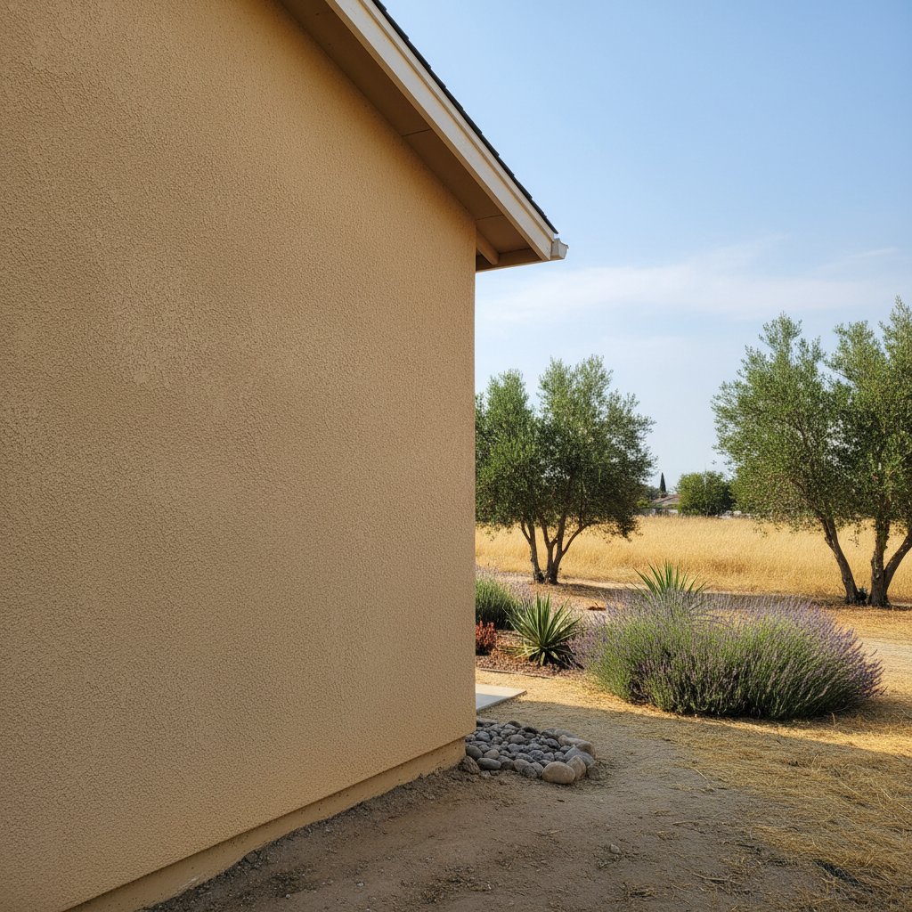 Completed residential stucco work at a residential property in Ontario, CA