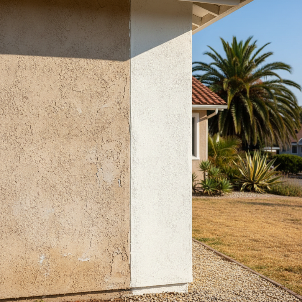 Completed stucco redashing work at a residential property in Santa Monica, CA