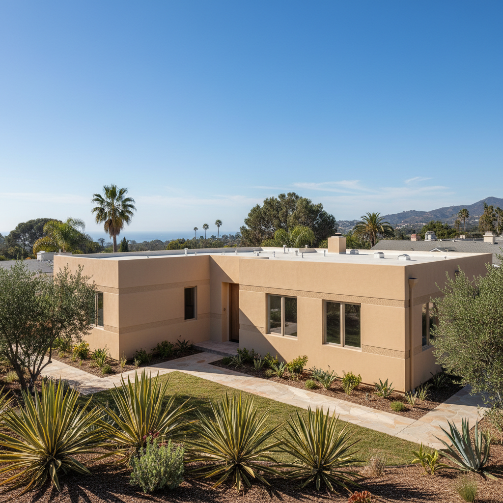 Completed eifs installation work at a residential property in Santa Monica, CA