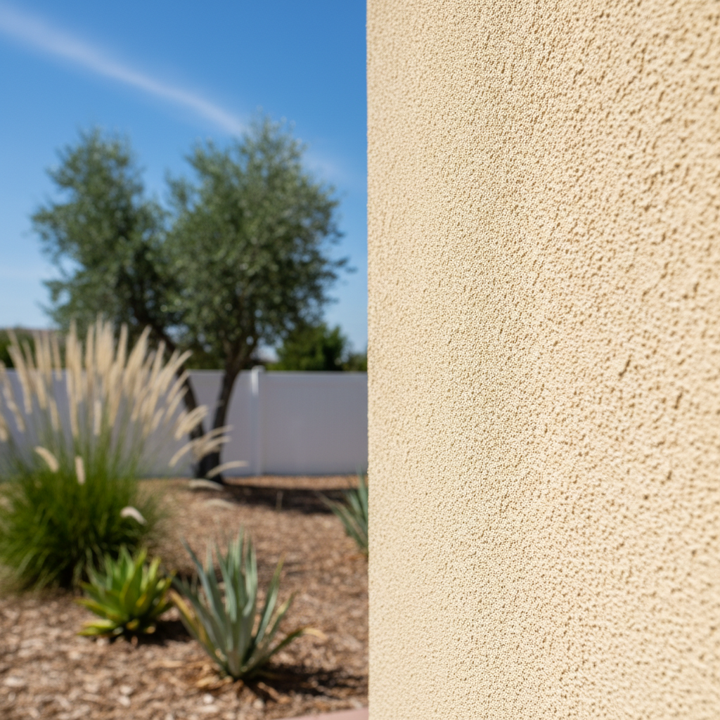 Completed stucco installation work at a residential property in Temecula, CA