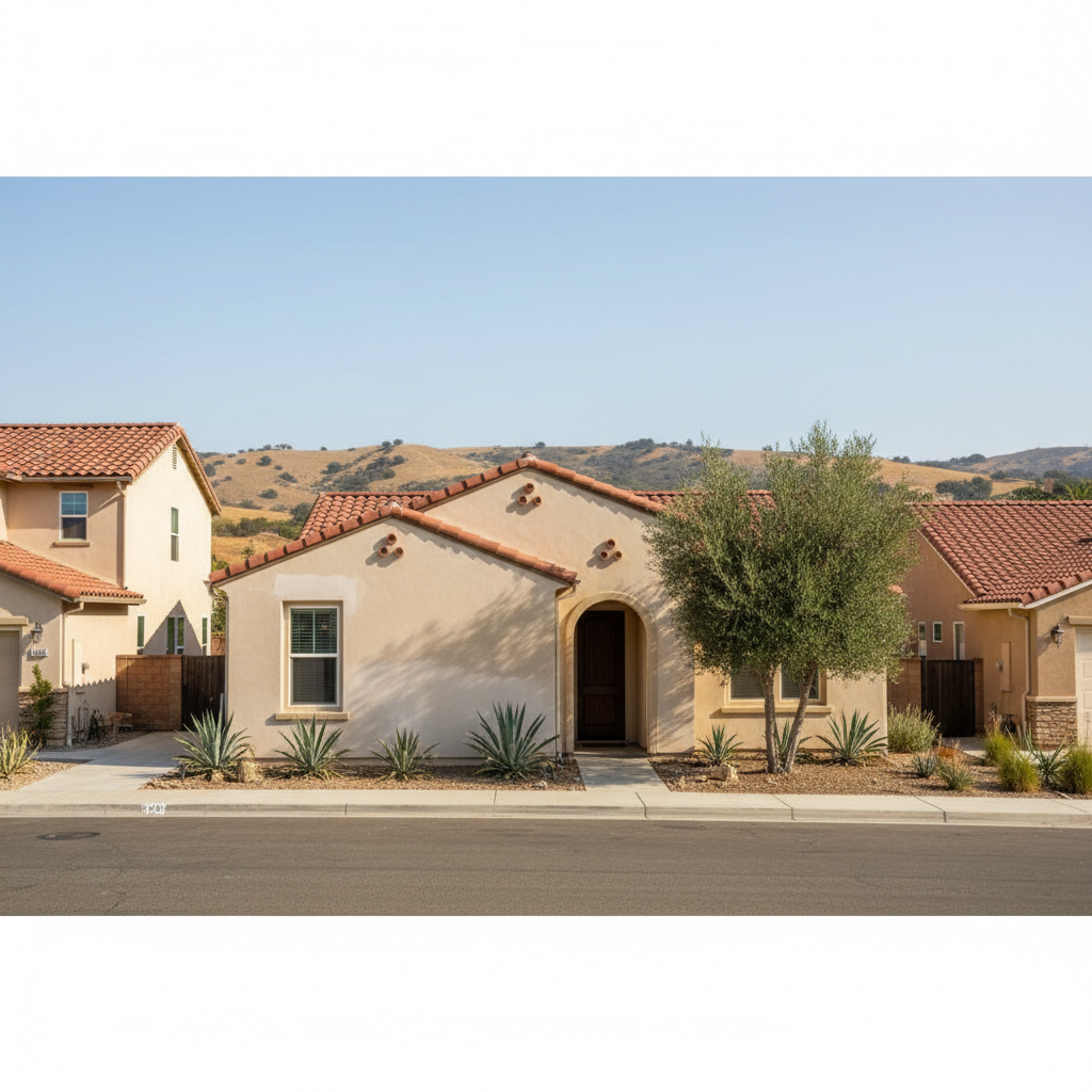 Completed stucco repair work at a residential property in Temecula, CA