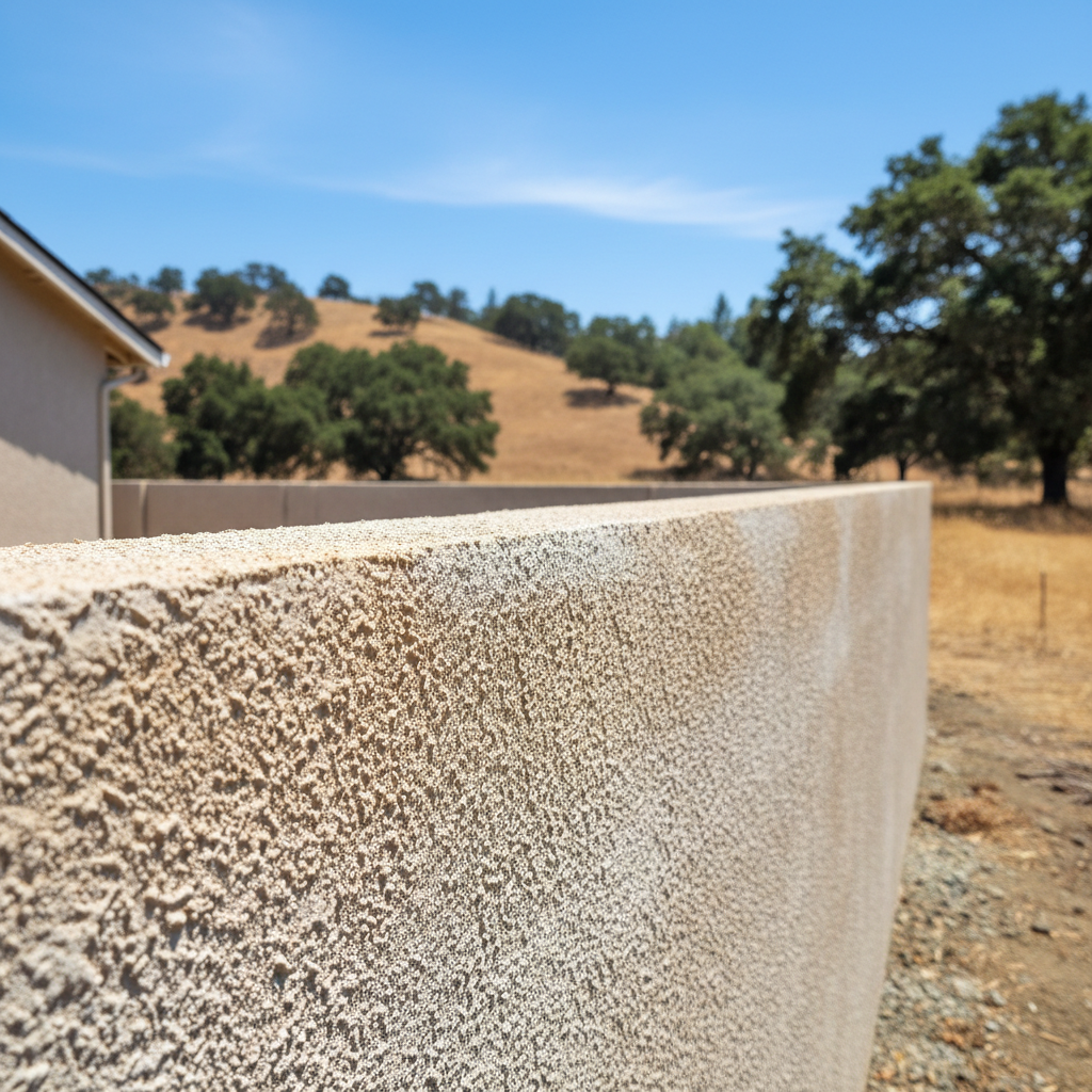 Completed stucco repair work at a residential property in Vallejo, CA