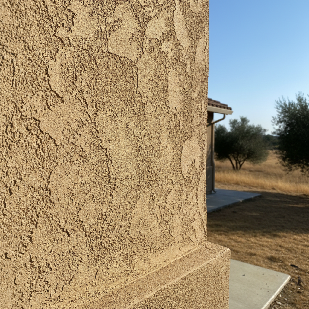 Completed stucco replacement work at a residential property in Santa Maria, CA