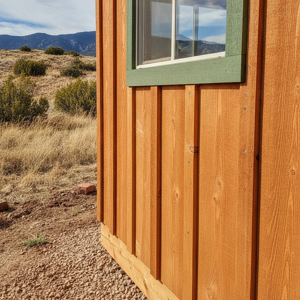 Completed garden sheds work at a residential property in Parker, CO