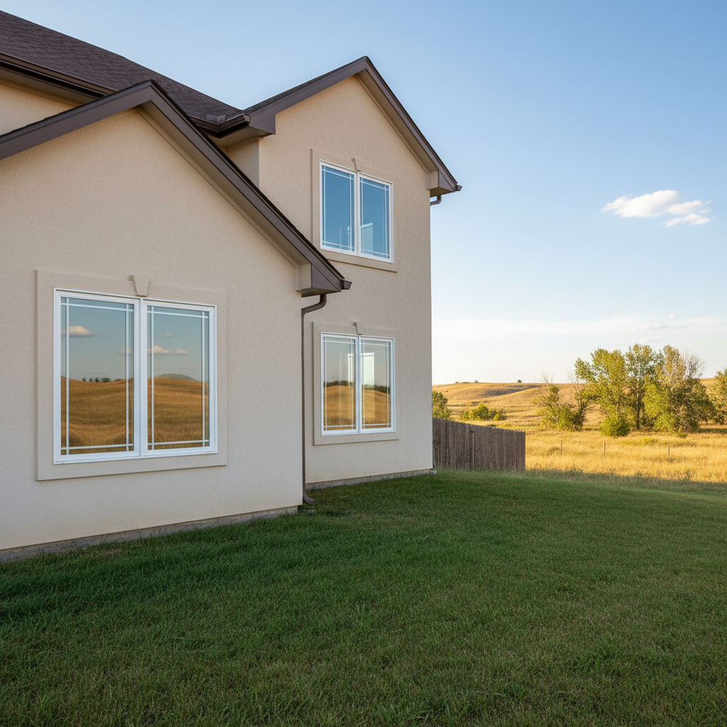 Completed commercial window installation work at a residential property in Dodge City, KS