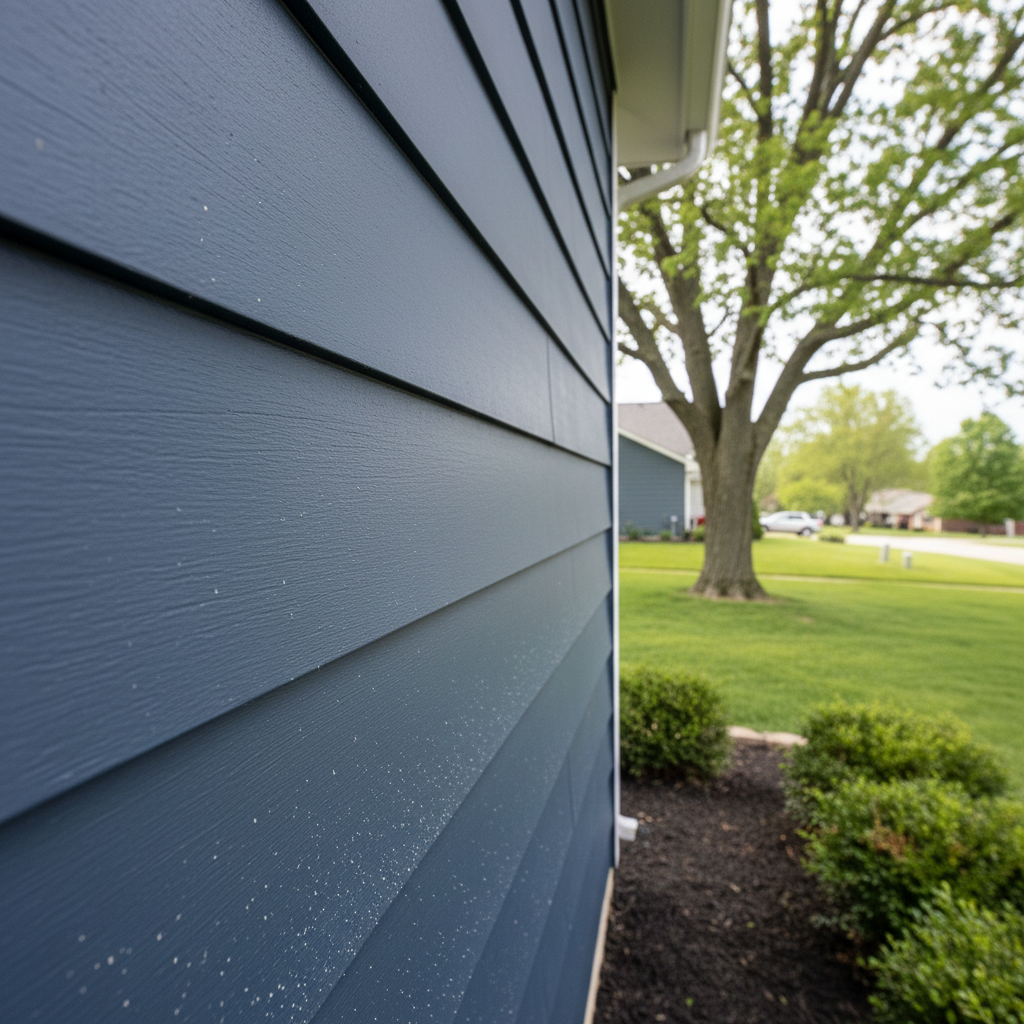 Completed siding installation work at a residential property in Lawrence, KS