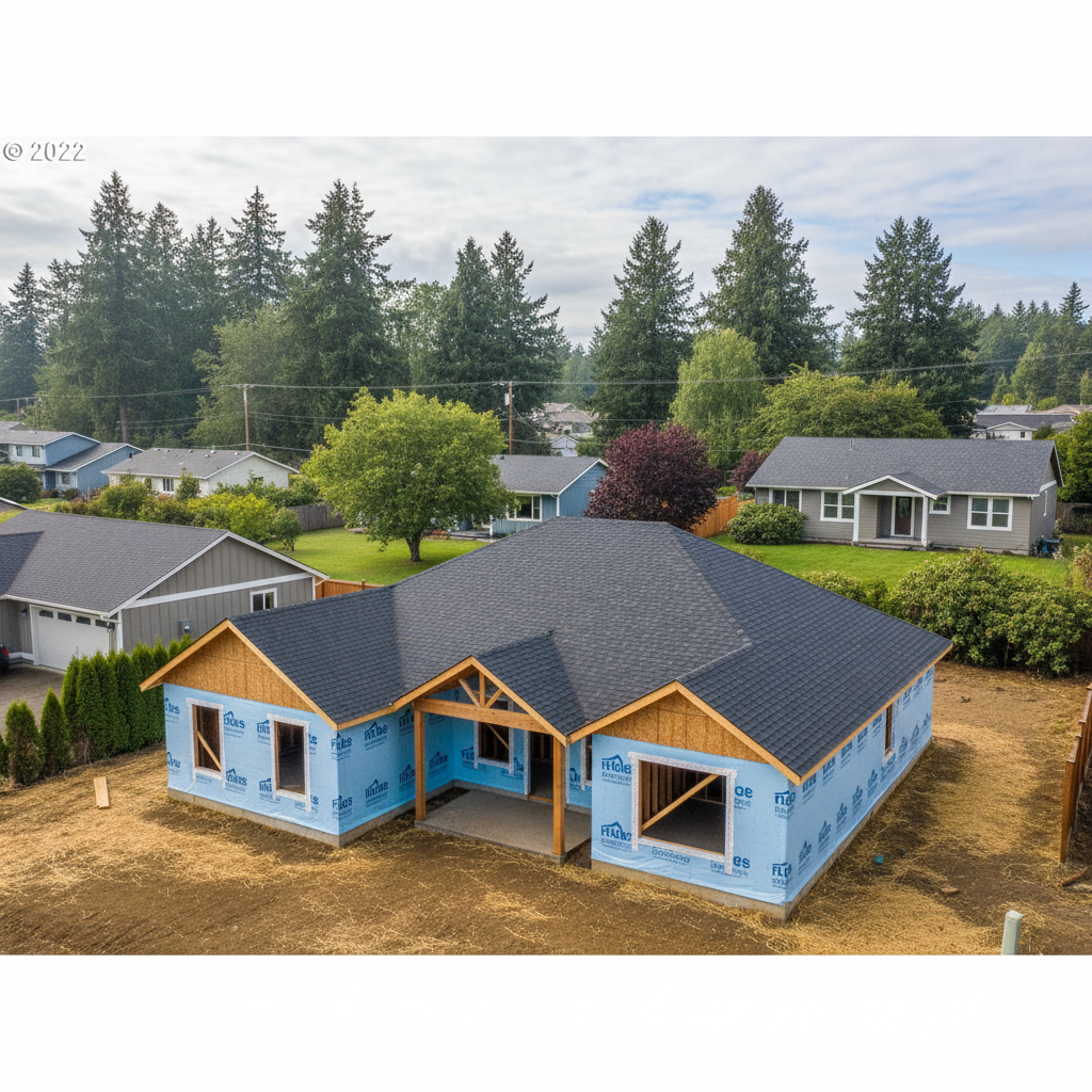 Completed framing & roofing work at a residential property in Hillsboro, OR