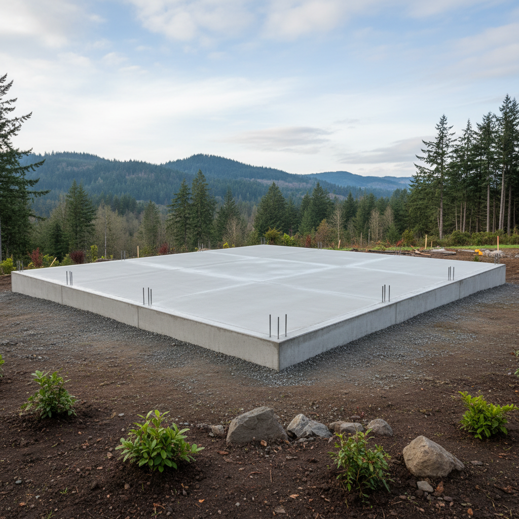 Completed foundation construction work at a residential property in Hillsboro, OR