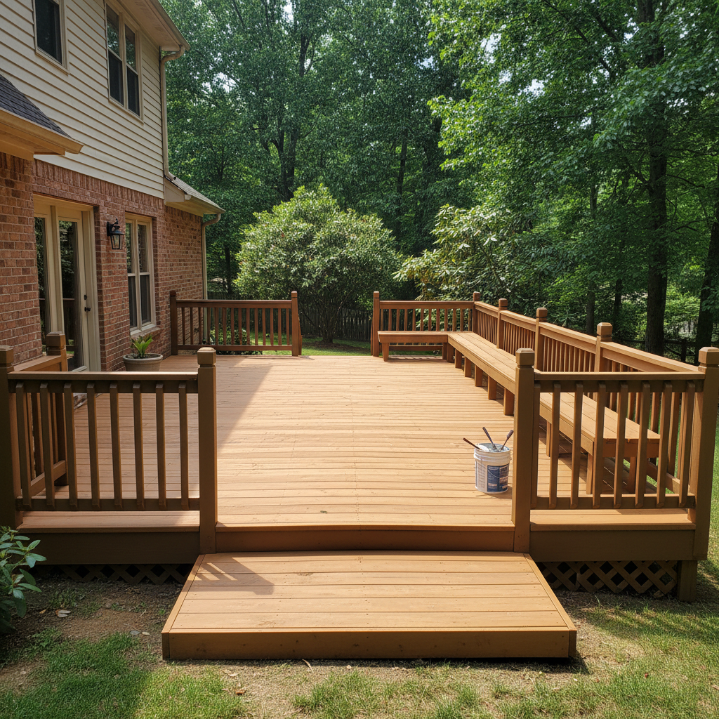 Completed deck painting & staining work at a residential property in Knoxville, TN