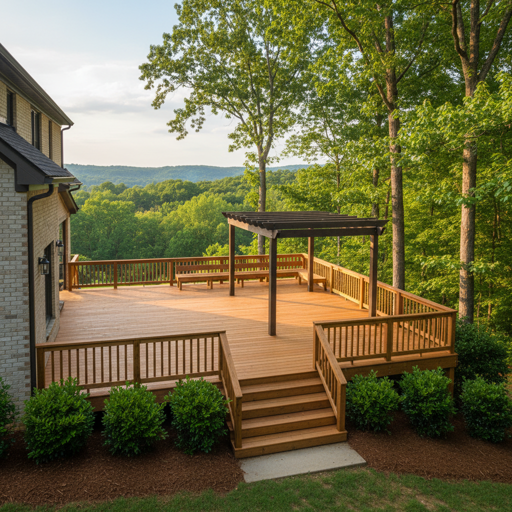 Completed deck repair work at a residential property in Knoxville, TN