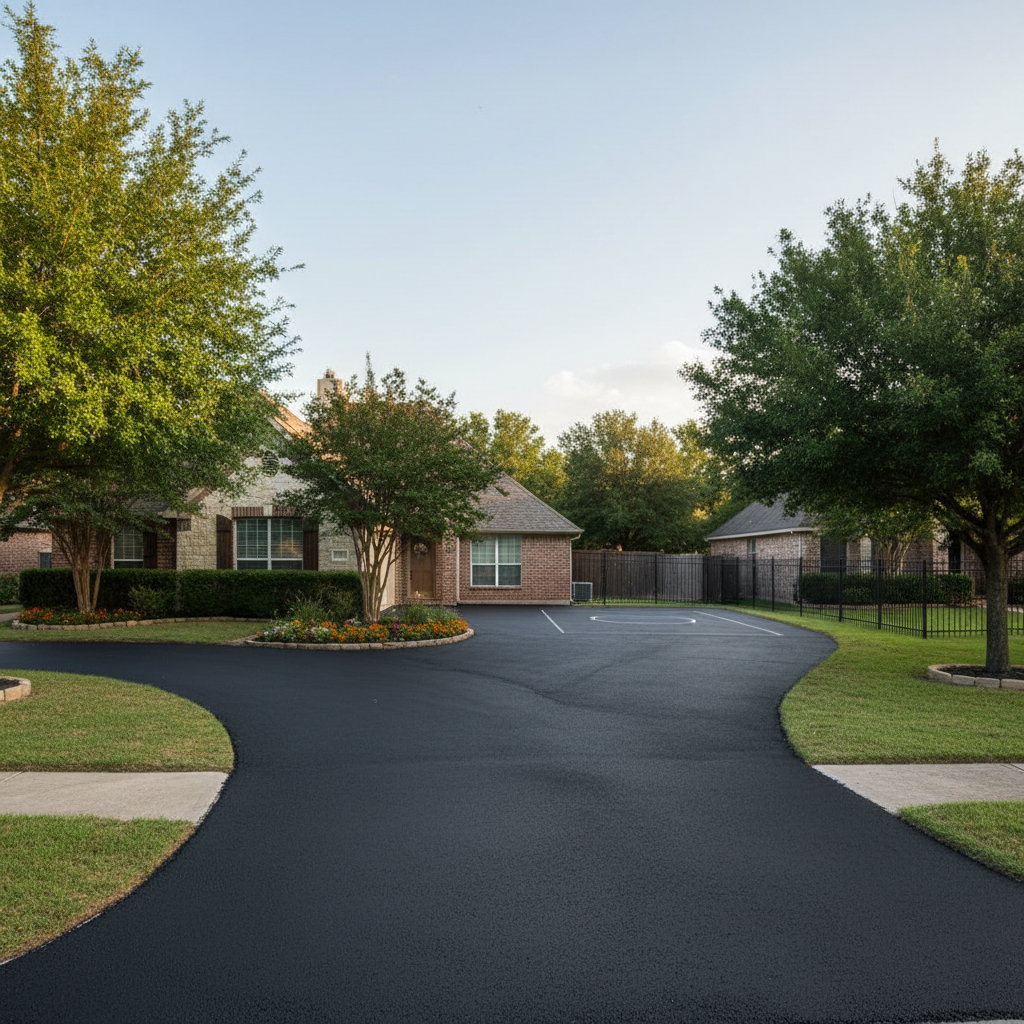 Completed slurry coating work at a residential property in Irving, TX