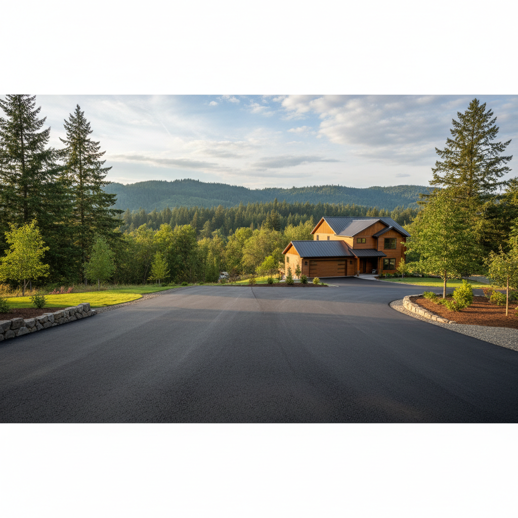 Completed commercial asphalt work at a residential property in Eagle Point, OR