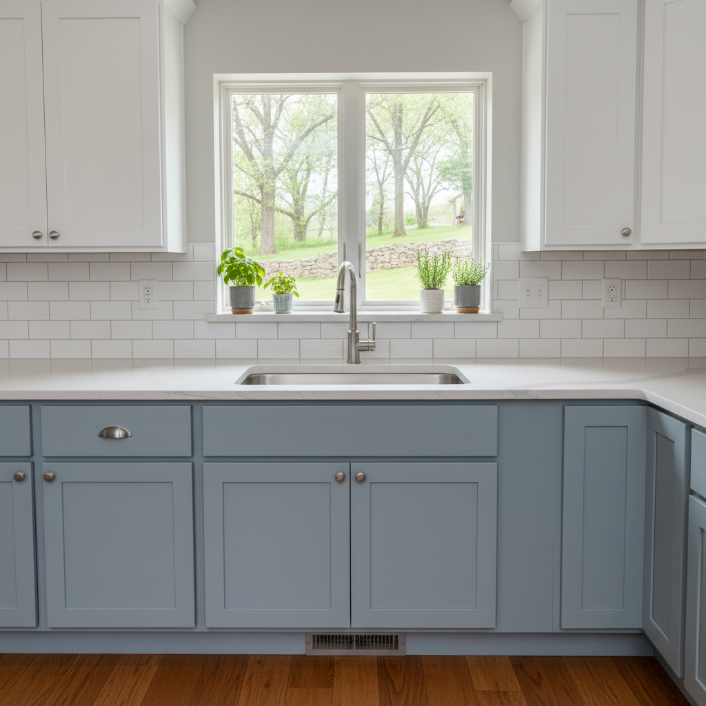 Completed backsplash installation work at a residential property in Galena, IL