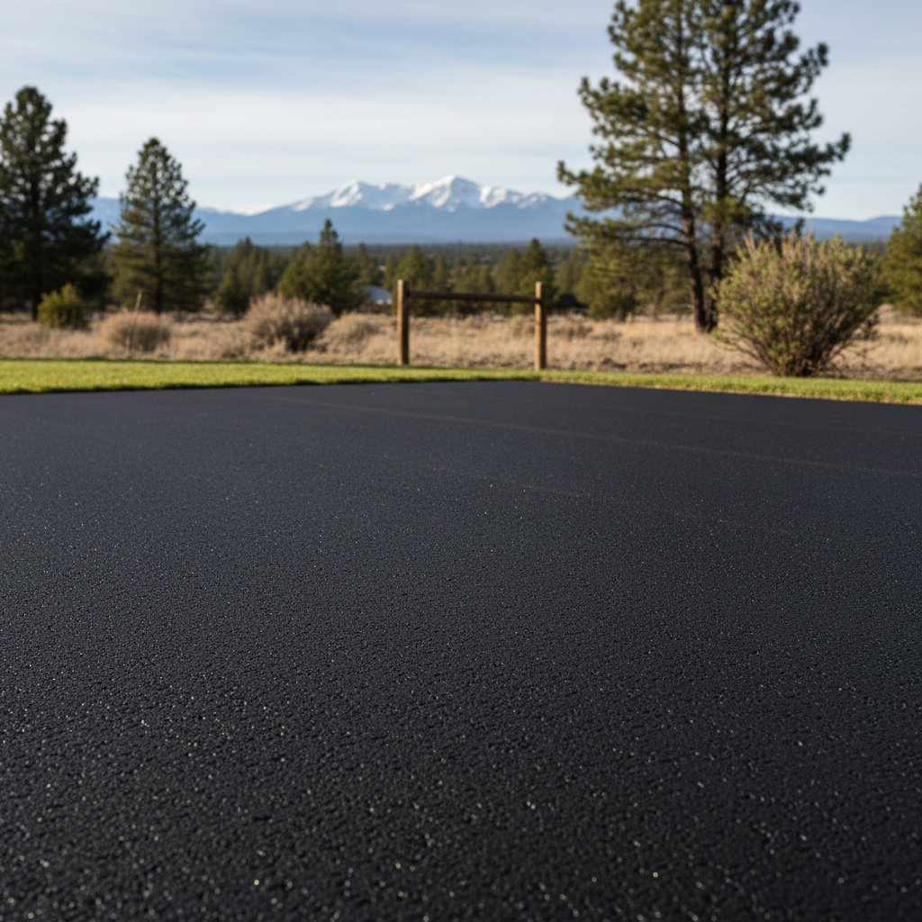 Completed residential asphalt work at a residential property in Sisters, OR