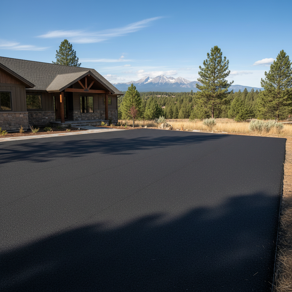 Completed commercial asphalt work at a residential property in Sisters, OR