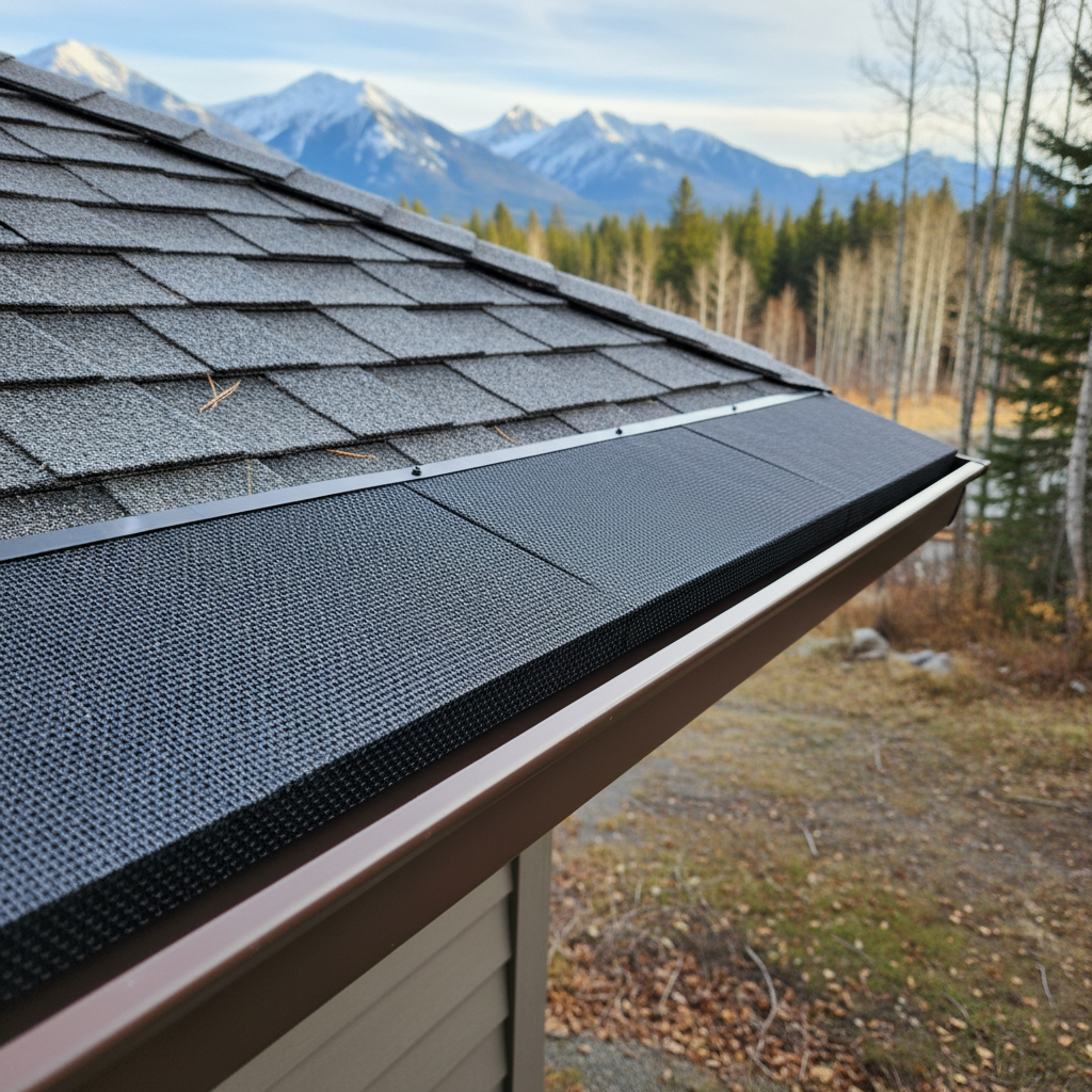Completed gutter guard installation work at a residential property in Whitefish, MT