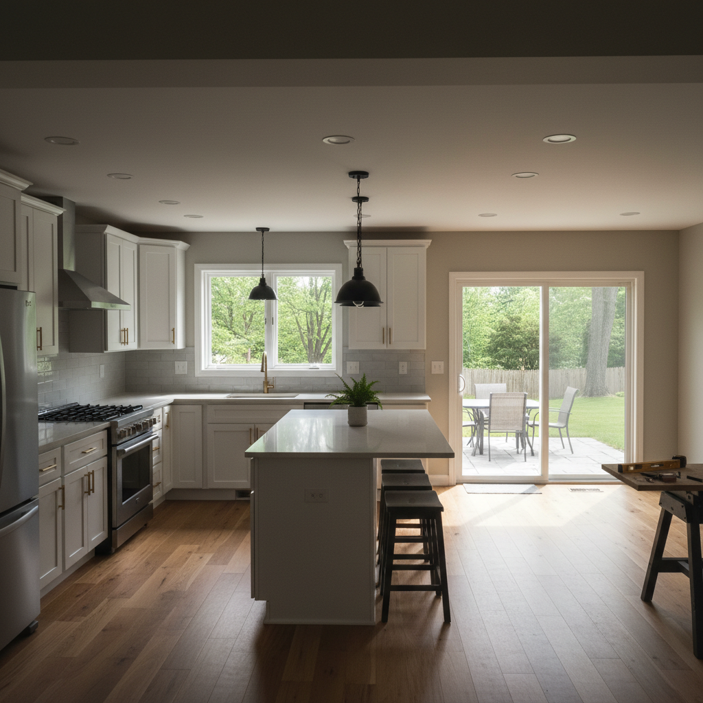 Completed open kitchen conversion work at a residential property in Waterbury, CT