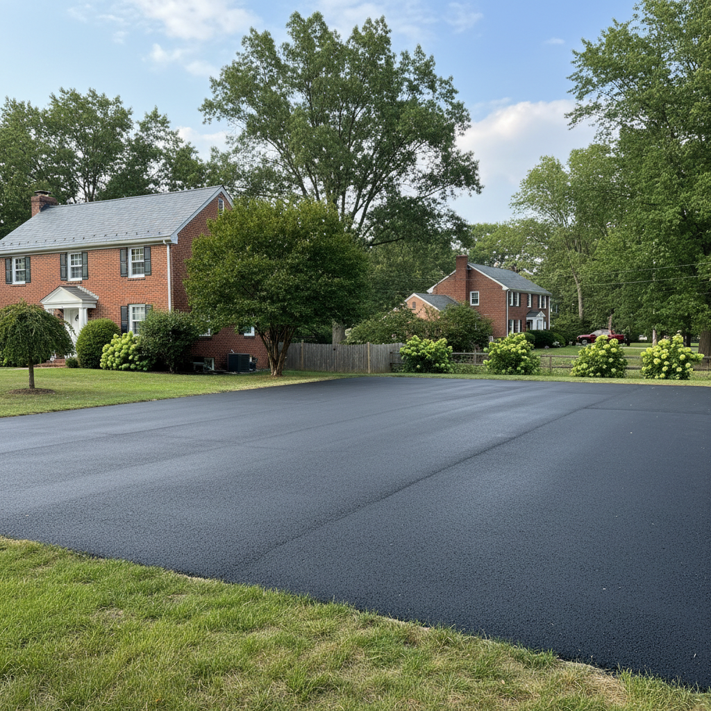 Completed commercial asphalt work at a residential property in Philadelphia, PA