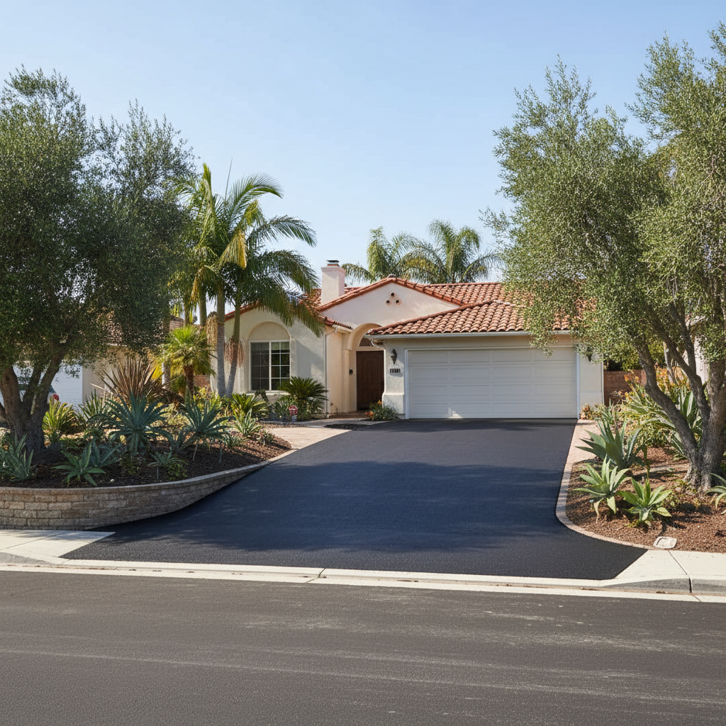 Completed commercial asphalt work at a residential property in North Hollywood, CA