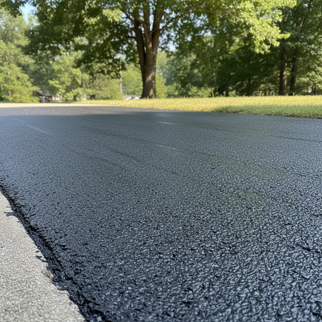 Completed asphalt sealcoating work at a residential property in Atlanta, GA