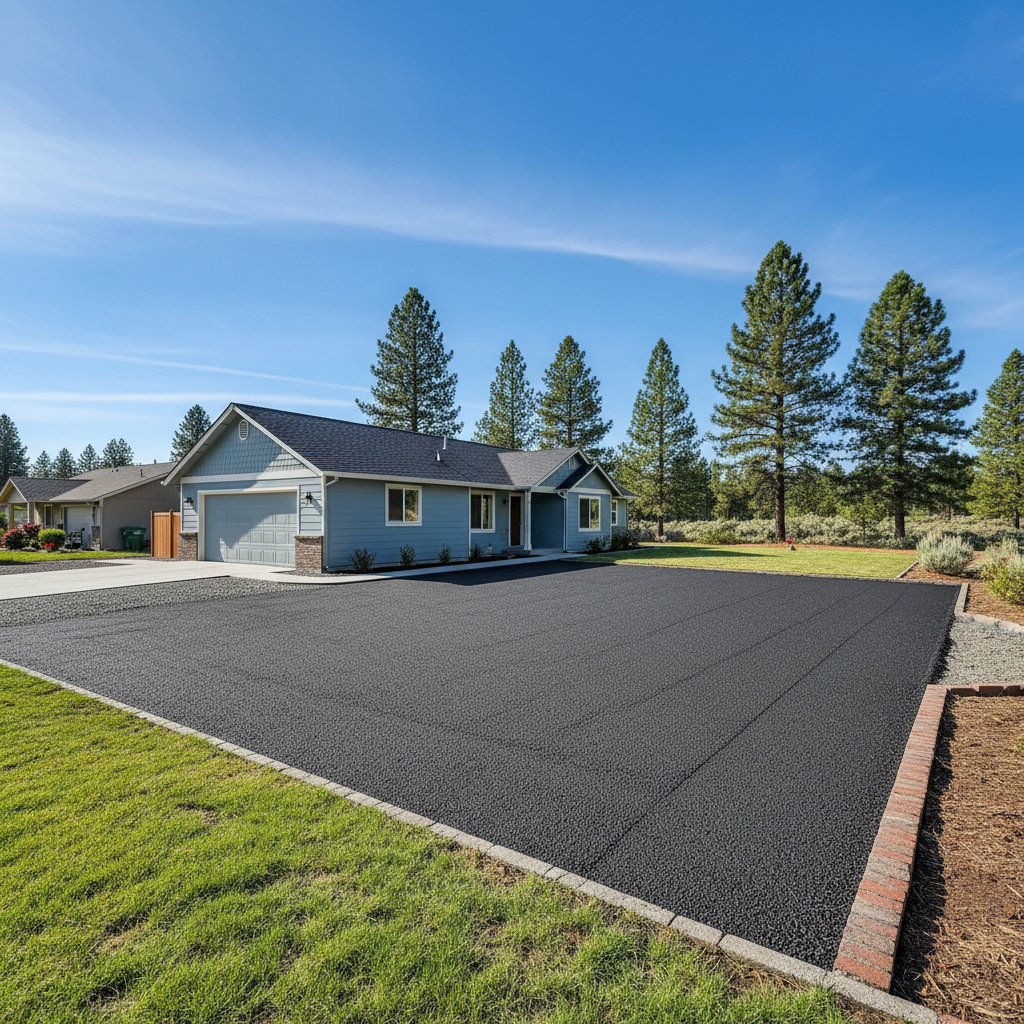 Completed asphalt milling work at a residential property in klamath falls, OR