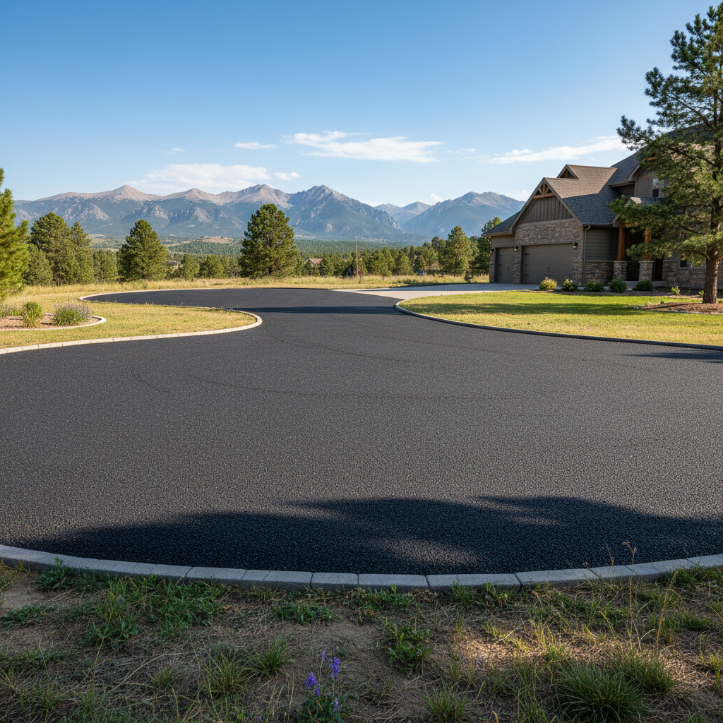 Completed asphalt milling work at a residential property in Colorado Springs, CO