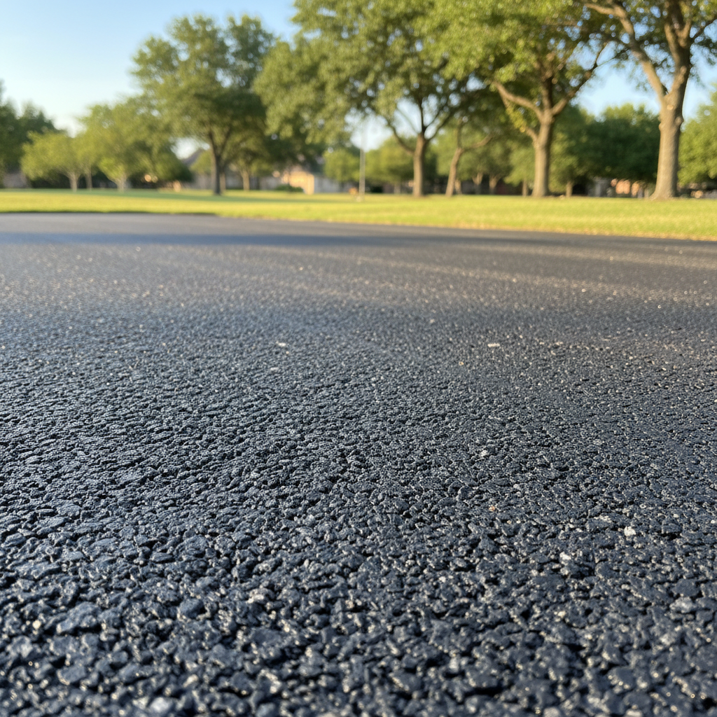 Completed commercial asphalt work at a residential property in Dallas, TX