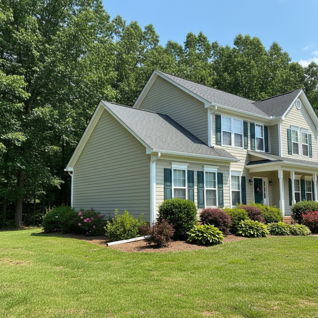 Completed soffit repair work at a residential property in Louisburg, NC