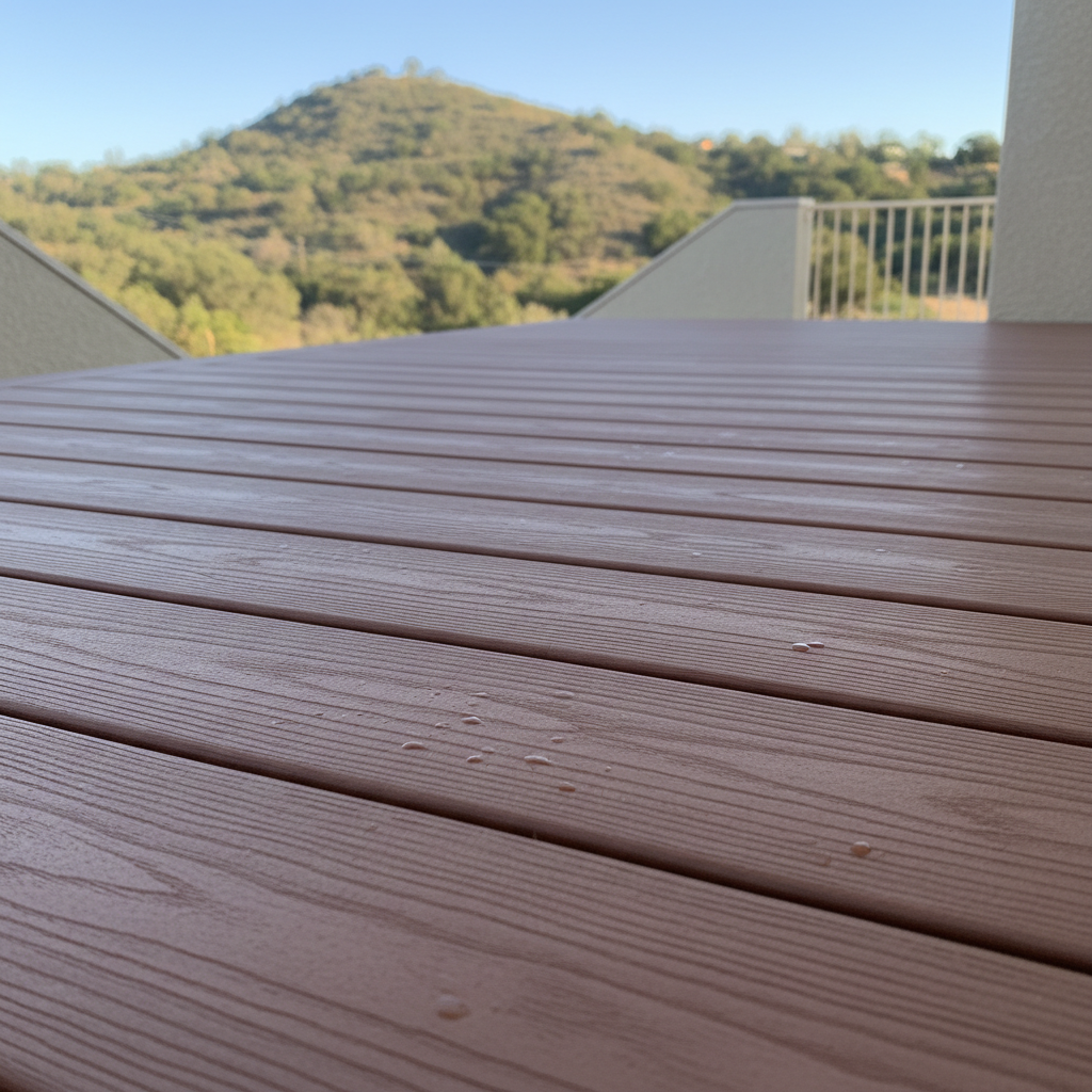 Completed composite decks work at a residential property in Temecula, CA
