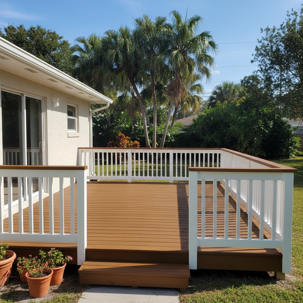 Completed deck painting & staining work at a residential property in Fort Lauderdale, FL