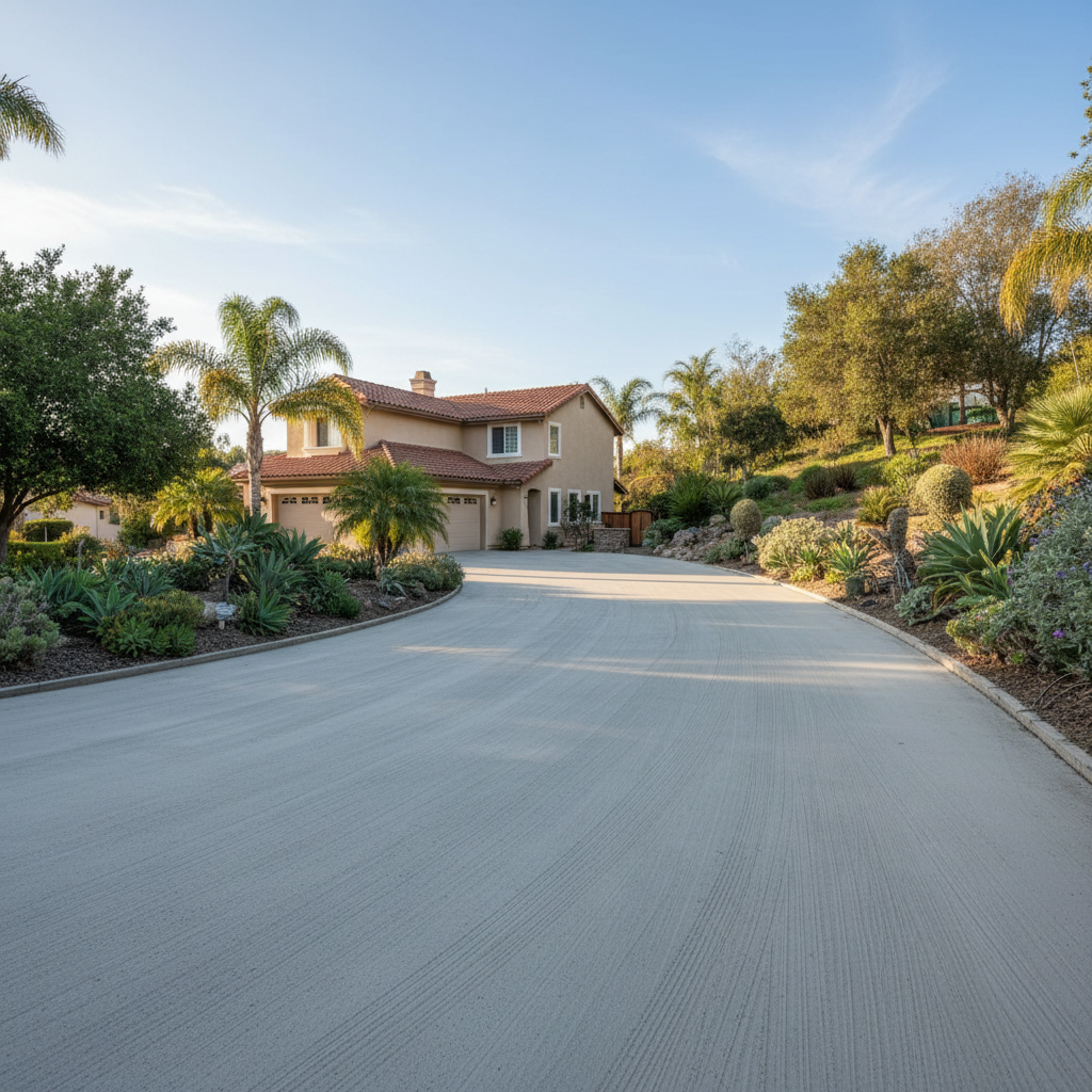 Completed asphalt milling work at a residential property in San Diego, CA