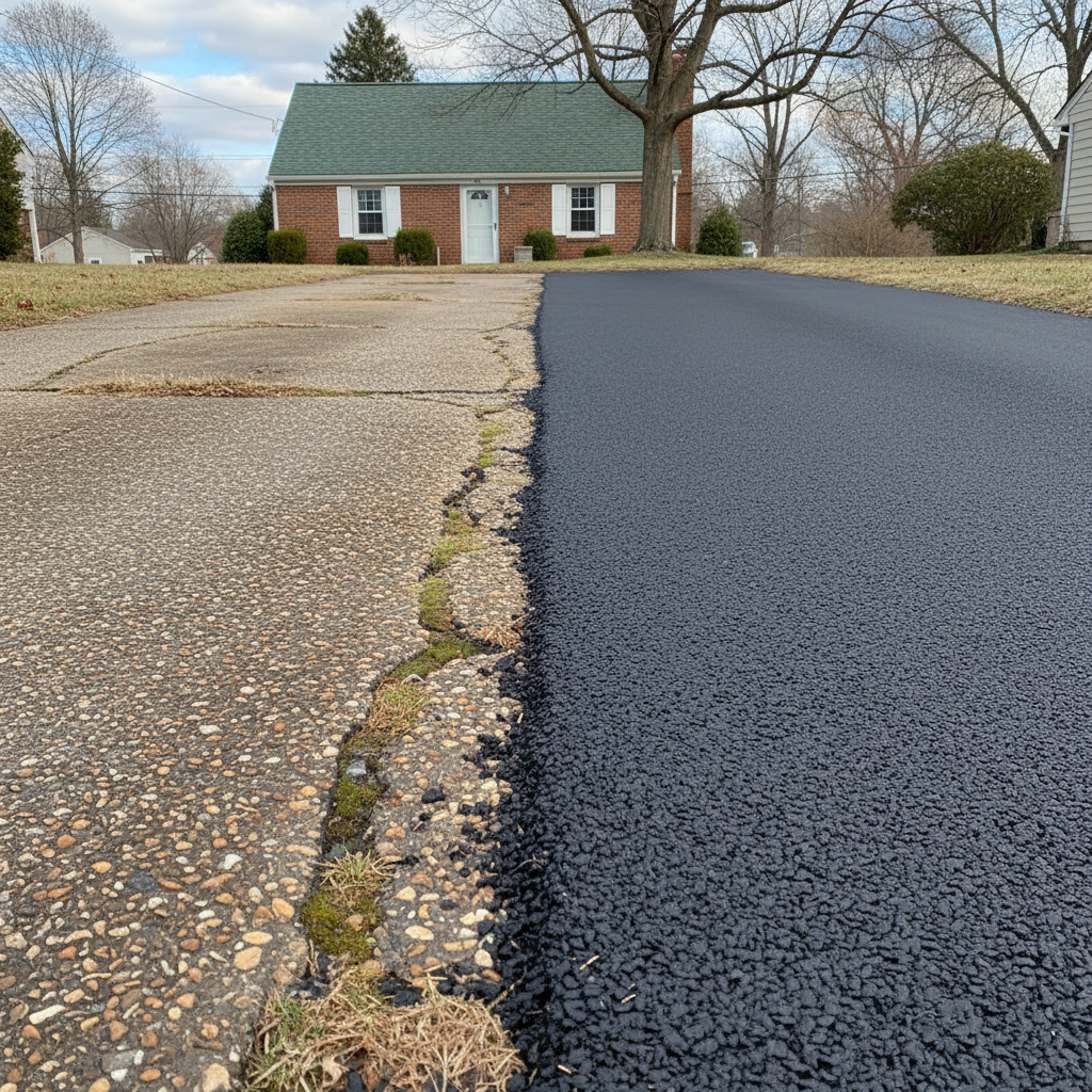 Completed commercial asphalt work at a residential property in Philadelphia, PA