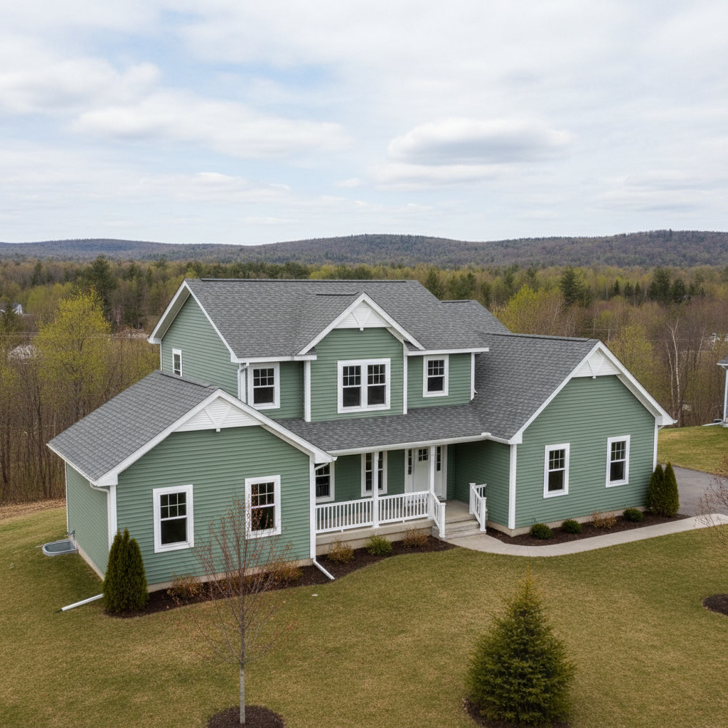 Completed vinyl siding installation work at a residential property in Hermantown, MN