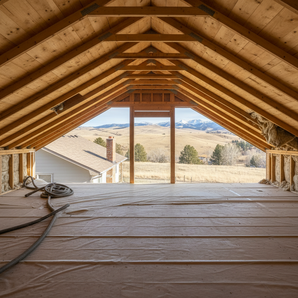 Completed insulation removal work at a residential property in Belgrade, MT