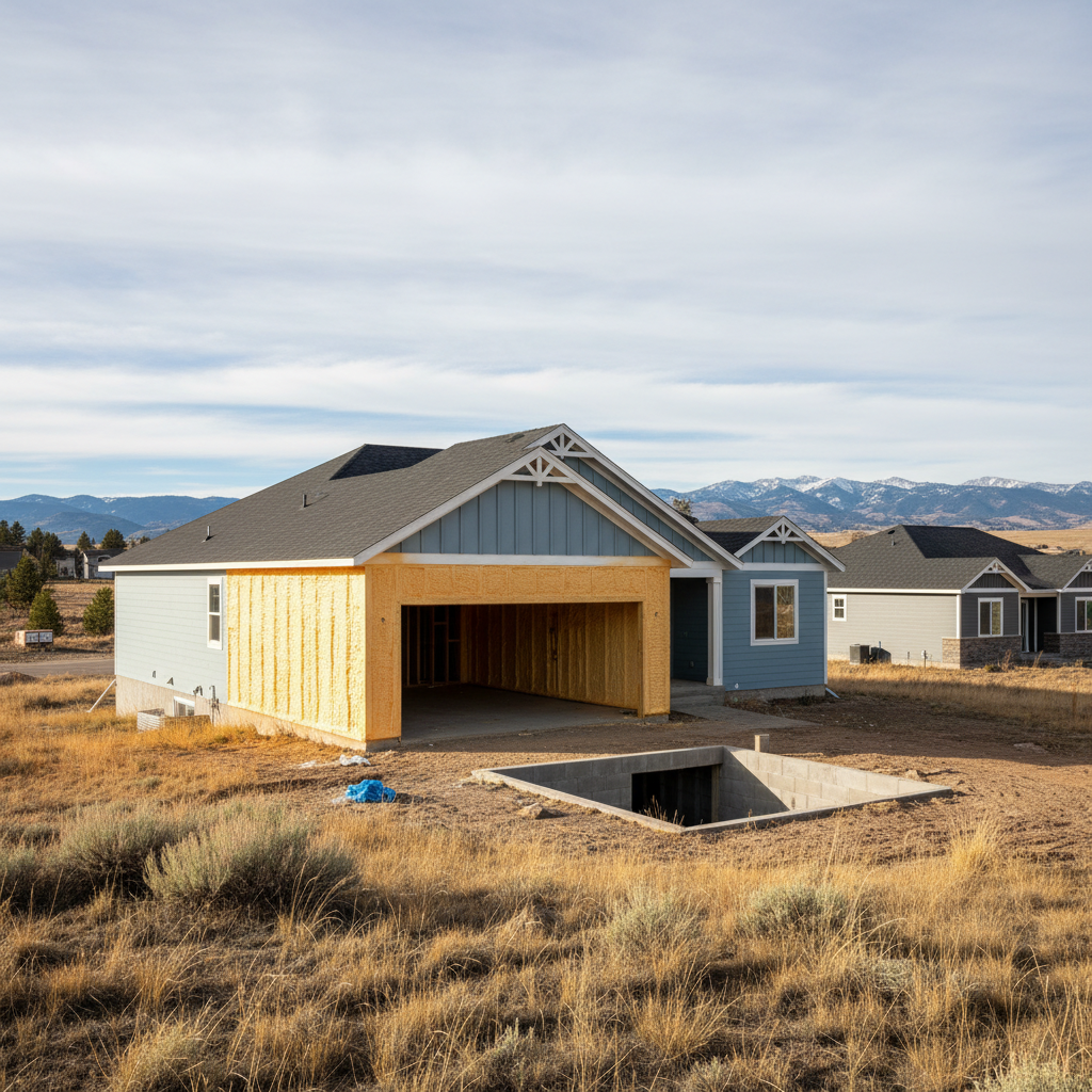 Completed closed cell spray foam work at a residential property in Belgrade, MT