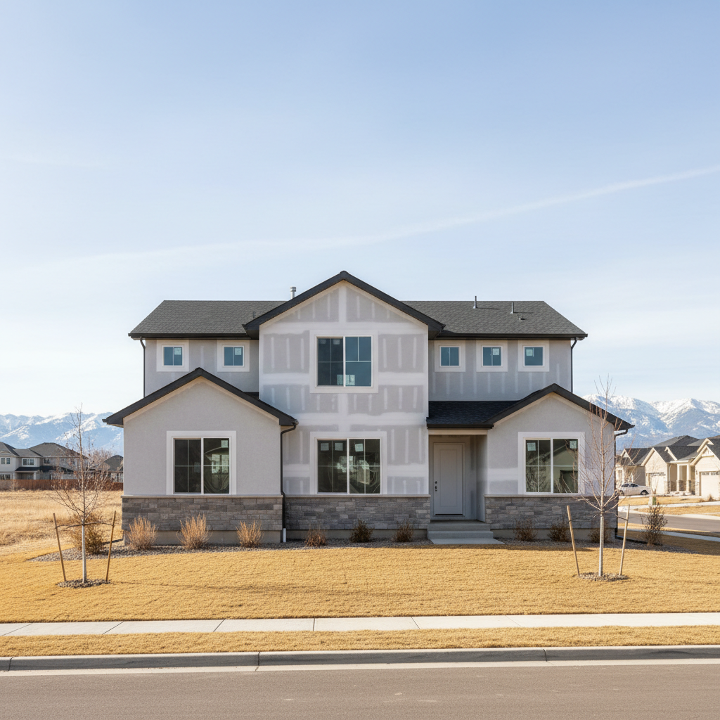 Completed drywall installation work at a residential property in Provo, UT
