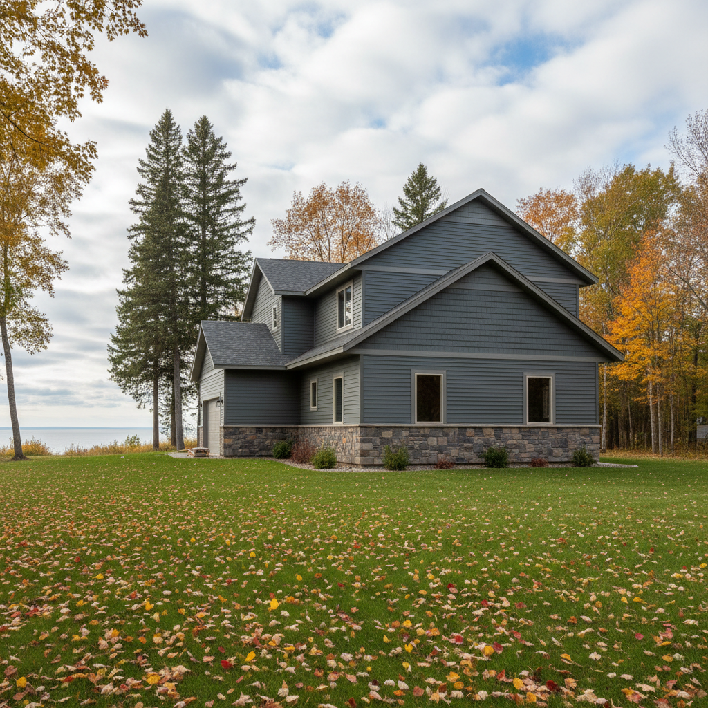Completed siding installation work at a residential property in Superior, WI