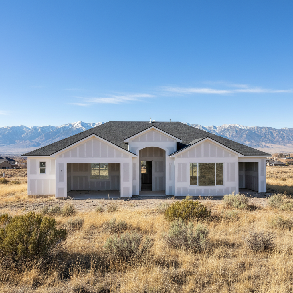 Completed sheetrock installation work at a residential property in Orem, UT