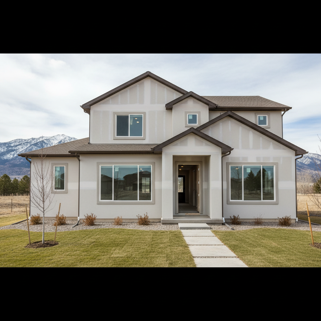 Completed drywall installation work at a residential property in Sandy, UT