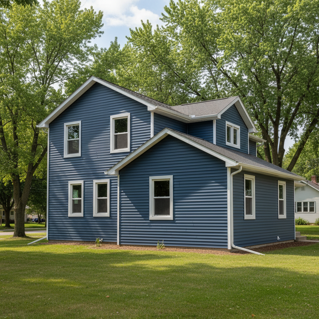 Completed siding removal work at a residential property in Superior, WI