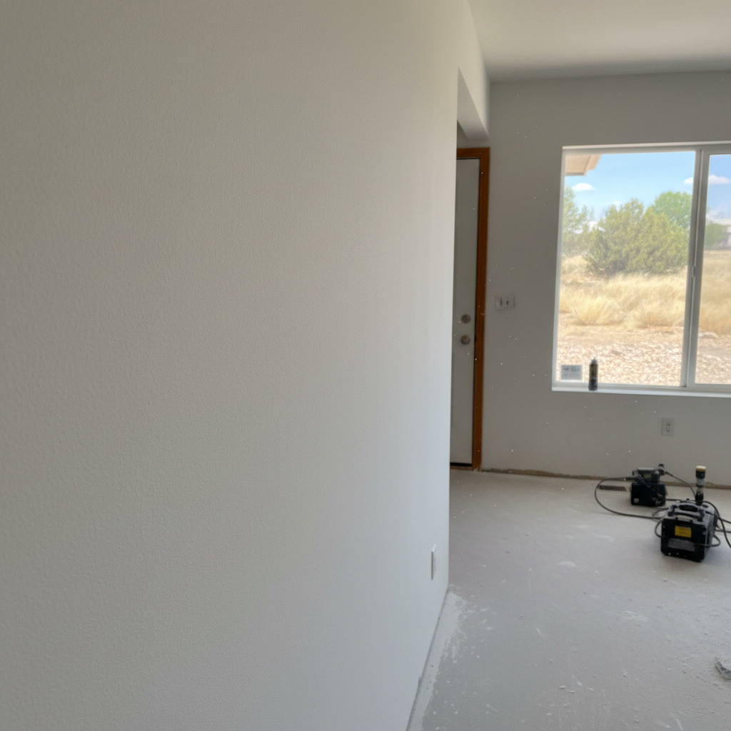 Completed drywall priming work at a residential property in Ogden, UT