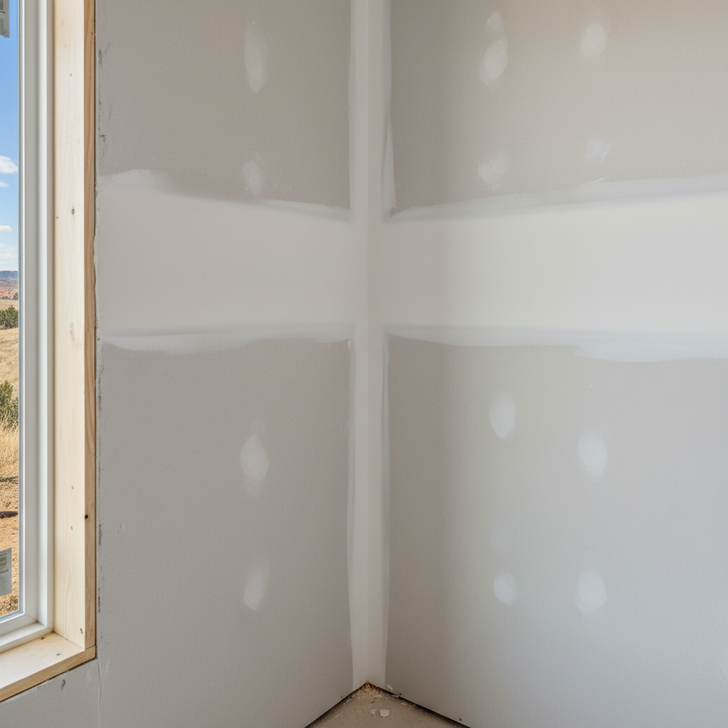 Completed sheetrock installation work at a residential property in Lehi, UT