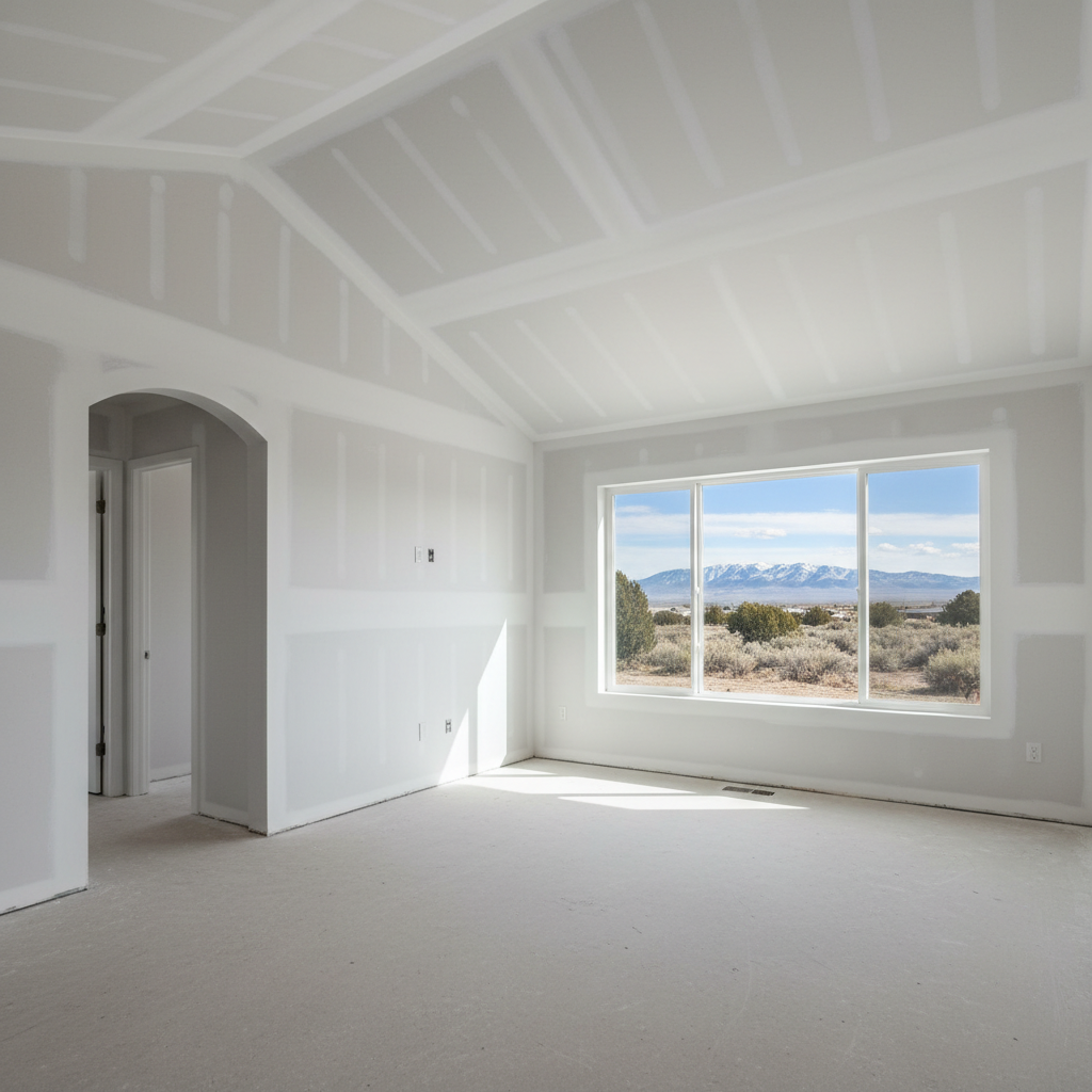 Completed drywall installation work at a residential property in Millcreek, UT